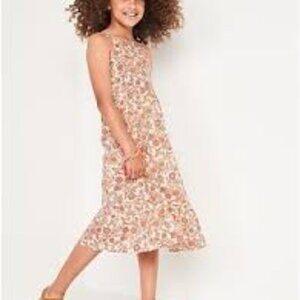 Old Navy Sleeveless Floral-Print Fit & Flare Midi Dress for Girls NWT